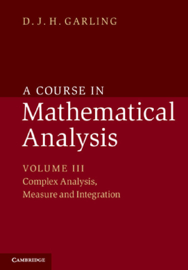 Buy A Course in Mathematical Analysis (English, D. J. H. Garling) — BookShops.in