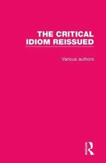 Buy The Critical Idiom Reissued (English) — BookShops.in