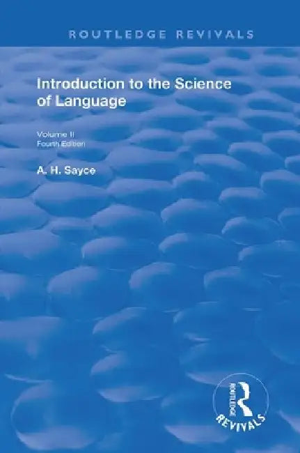 Buy Introduction to the Science of Language (English, A. H. Sayce) — BookShops.in