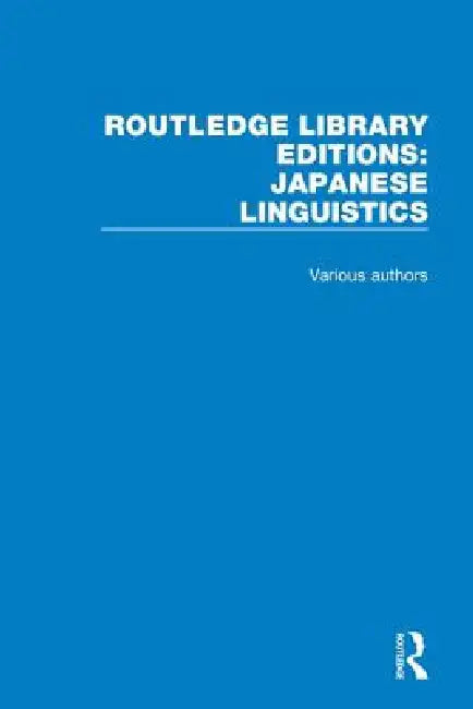 Buy Japanese Linguistics (English) — BookShops.in
