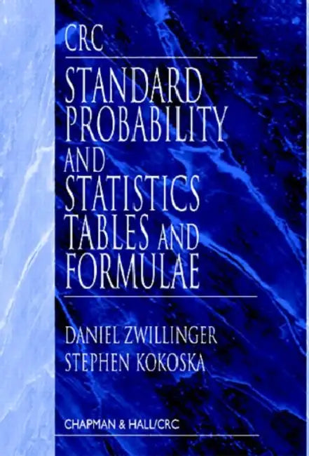 Buy CRC Standard Probability and Statistics Tables and Formulae (English, Daniel Zwillinger) — BookShops.in