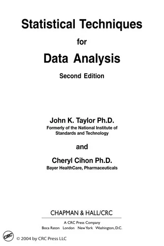 Buy Statistical Techniques for Data Analysis (English, John K. Taylor | Cheryl Cihon) — BookShops.in
