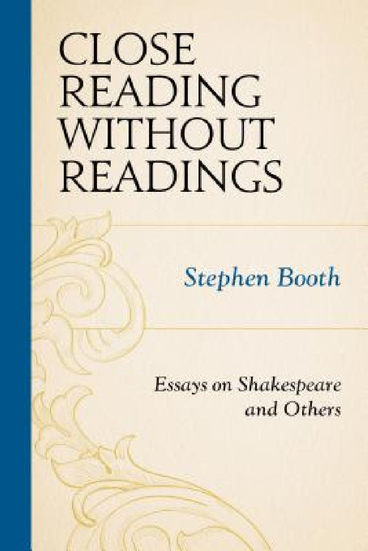 Buy Close Reading without Readings (English, Stephen Booth) — BookShops.in