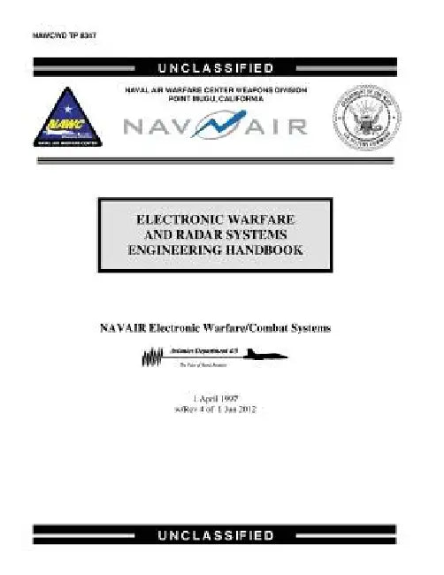 Electronic Warfare and Radar Systems Engineering Handbook (English, Scott O'Neill | Naval Air Wafare Center Weapons Dvn | U. S. Naval Air Systems Command)