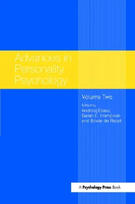 Buy Advances in Personality Psychology (English, Andrzej Eliasz | Sarah E. Hampson | Boele De Raad) — BookShops.in