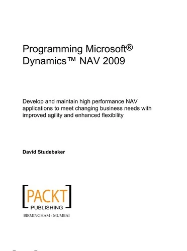 Buy Programming Microsoft Dynamics Nav 2009 (English, David Studebaker) — BookShops.in