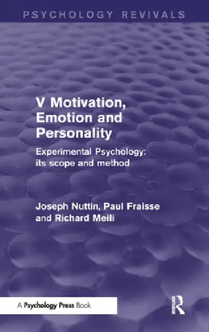 Buy Experimental Psychology Its Scope and Method (English, Joseph Nuttin | Paul Fraisse | Richard Meili) — BookShops.in