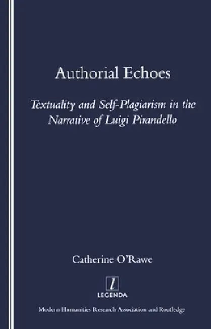 Authorial Echoes (English, Catherine O'Rawe)
