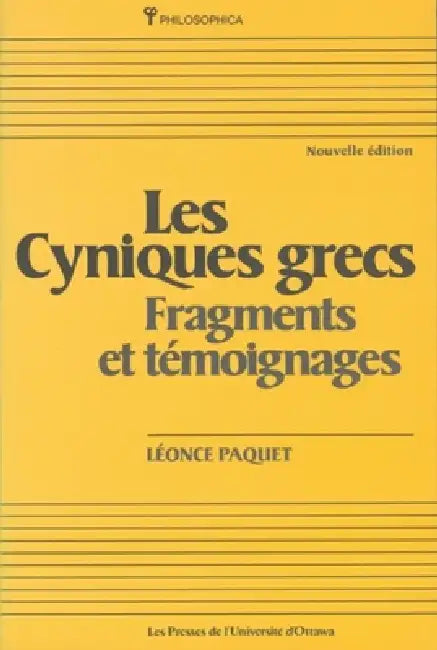 Les Cyniques Grecs (English, Léonce Paquet)