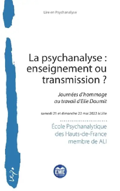 Buy La psychanalyse (English, Ecole Psychanalytique Des Hauts-De-Fr) — BookShops.in