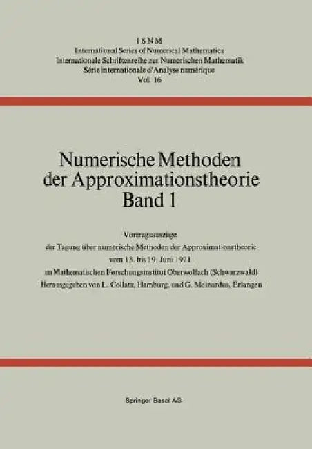 Numerische Methoden Der Approximationstheorie (English, Collatz | Meinardus)