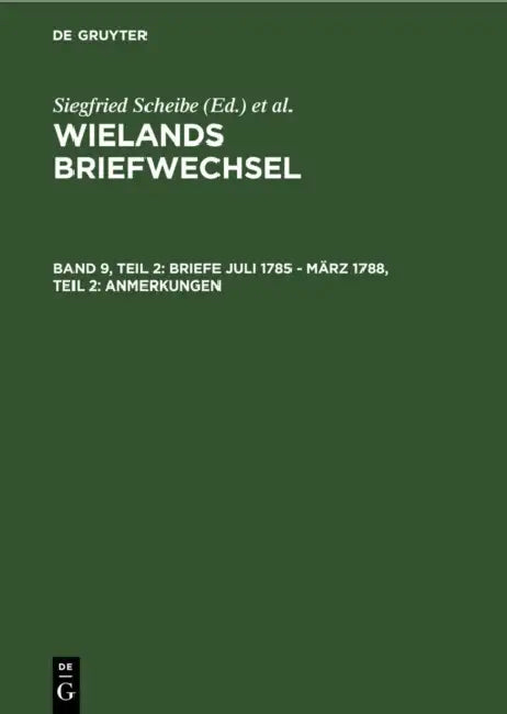 Briefe Juli 1785 - März 1788, Teil 2 (English, Uta Motschmann)
