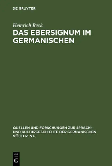 Buy Das Ebersignum im Germanischen (English, Heinrich Beck) — BookShops.in