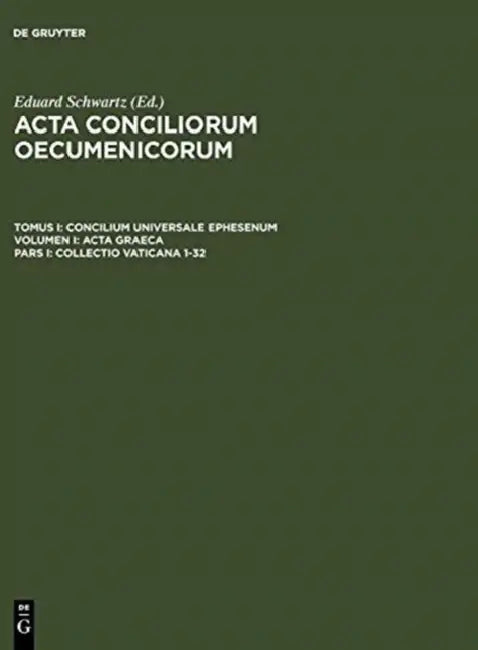 Buy Collectio Vaticana 1-32 (English, Eduard Schwartz | Johannes Straub) — BookShops.in