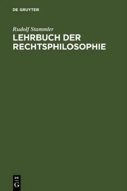 Buy Lehrbuch der Rechtsphilosophie (English, Rudolf Stammler) — BookShops.in