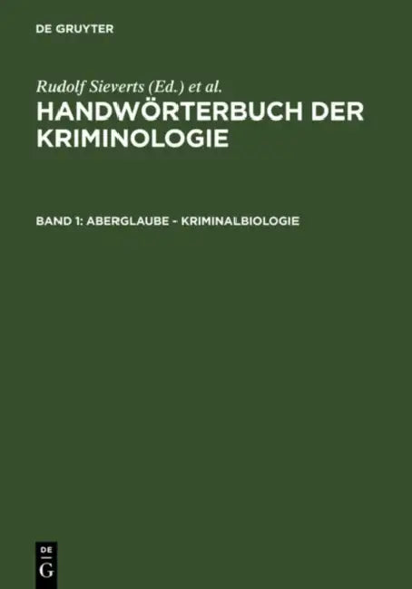 Buy Aberglaube - Kriminalbiologie (English, Alexander Elster | Heinrich Lingemann | Rudolf Sieverts) — BookShops.in