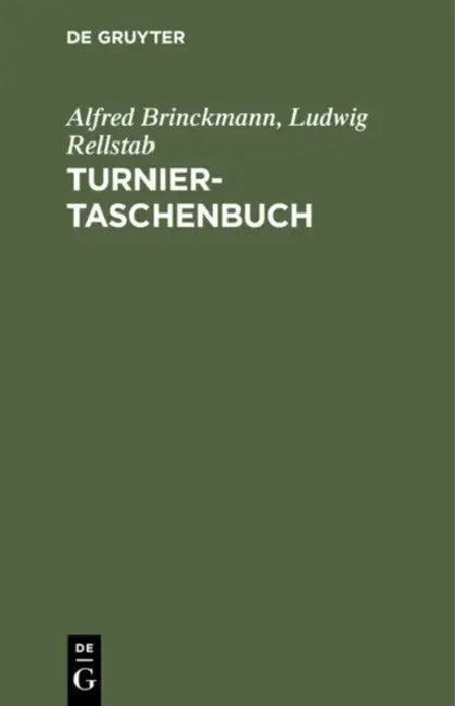 Buy Turnier-Taschenbuch (English, Alfred Brinckmann | Ludwig Rellstab) — BookShops.in
