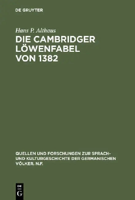 Buy Die Cambridger Löwenfabel von 1382 (English, Hans P. Althaus) — BookShops.in