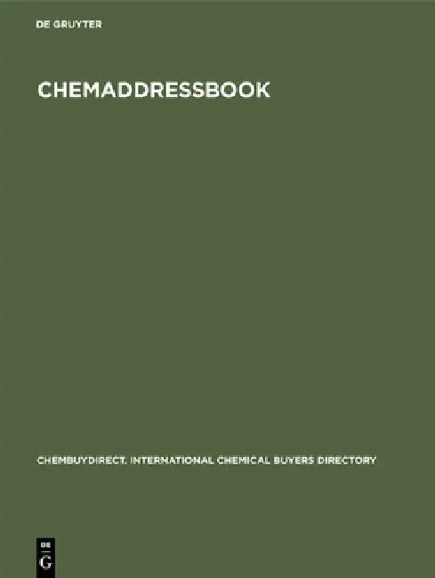 Buy ChemADDRESSbook (English, No Contributor) — BookShops.in
