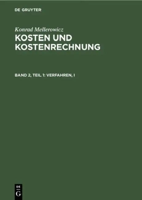 Buy Verfahren, I (English, Konrad Mellerowicz) — BookShops.in