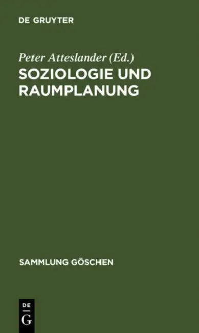 Buy Soziologie und Raumplanung (English, Peter Atteslander) — BookShops.in