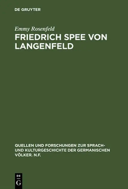 Buy Friedrich Spee Von Langenfeld (English, Emmy Rosenfeld) — BookShops.in
