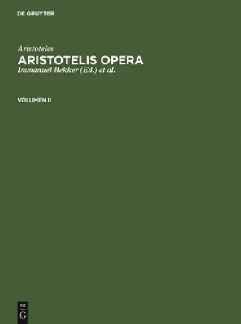 Buy Aristoteles (English, Immanuel Bekker | Olof Gigon | Aristoteles) — BookShops.in