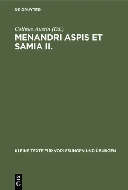 Buy Menandri Aspis et Samia II. (English, Colinus Austin) — BookShops.in