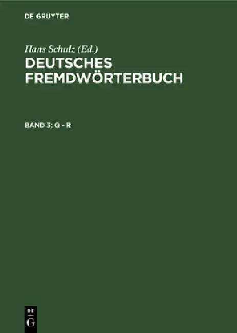 Q - R (English, Hans Schulz | Otto Basler)