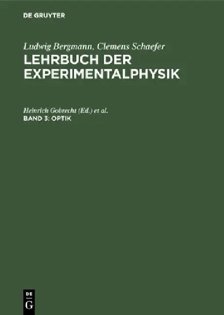Buy Optik (English, Heinrich Gobrecht | Hans-Joachim Eichler | Ludwig Bergmann) — BookShops.in