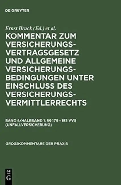 Buy 179 - 185 Vvg (Unfallversicherung) (English, Klaus Wagner) — BookShops.in