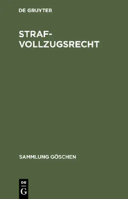 Buy Strafvollzugsrecht (English, No Contributor) — BookShops.in