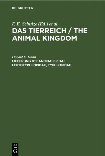 Buy Anomalepidae, Leptotyphlopidae, Typhlopidae (English, Donald E. Hahn) — BookShops.in