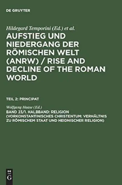 Buy Religion (Vorkonstantinisches Christentum (English, Wolfgang Haase) — BookShops.in