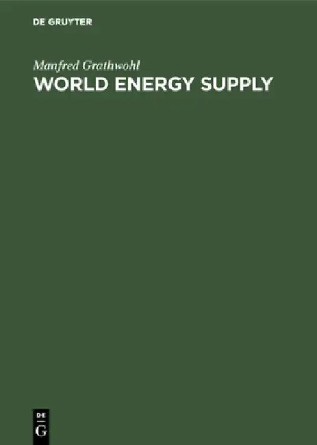 Buy World Energy Supply (English, Manfred Grathwohl | Mary Brewer) — BookShops.in