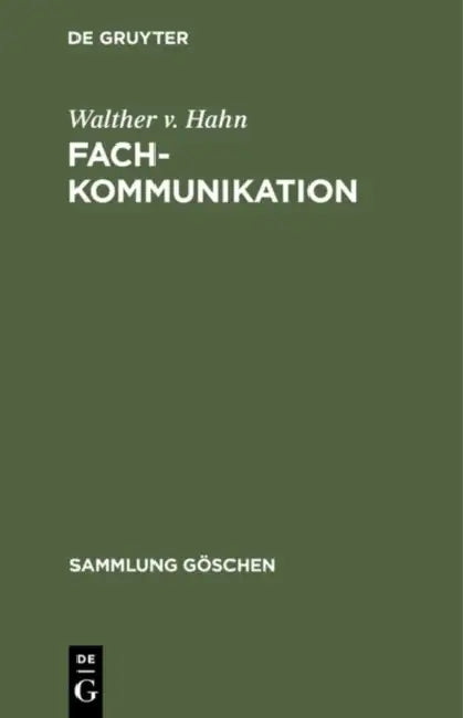 Fachkommunikation (English, Walther V. Hahn)
