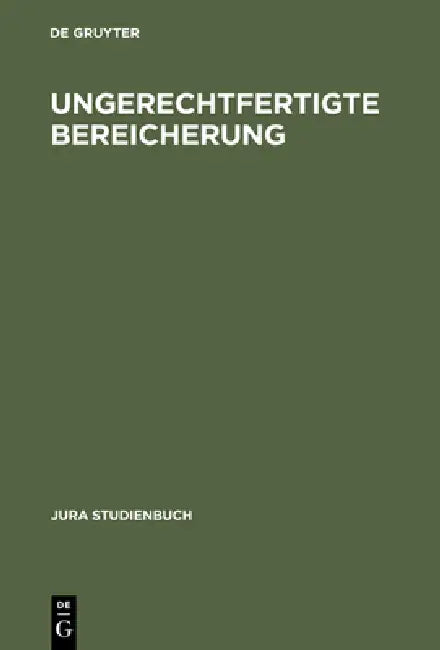 Buy Ungerechtfertigte Bereicherung (English, de Gruyter) — BookShops.in