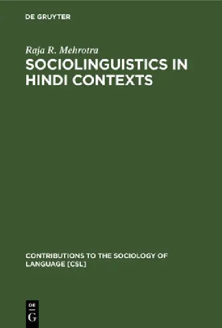 Buy Sociolinguistics in Hindi Contexts (English, Raja R. Mehrotra) — BookShops.in