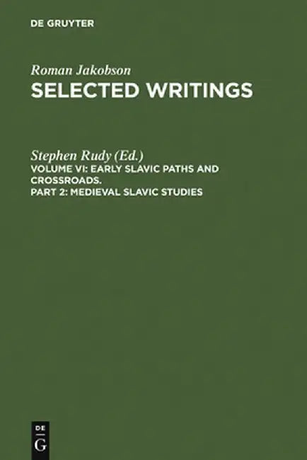 Medieval Slavic Studies (English, Roman Jakobson)