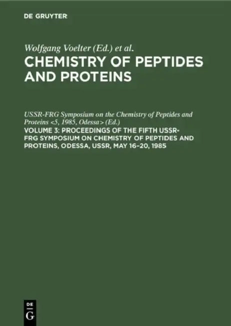 Buy Proceedings of the Fifth USSR-FRG Symposium on Chemistry of Peptides and Proteins, Odessa, USSR, May (English, Ussr-Frg Symposium on the Chemistry of  — BookShops.in