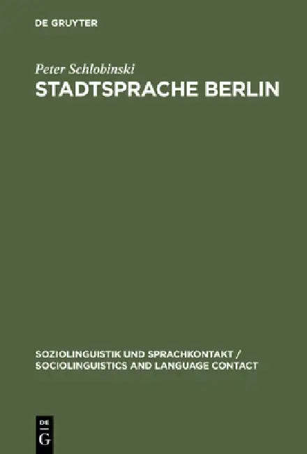 Buy Stadtsprache Berlin (English, Peter Schlobinski) — BookShops.in