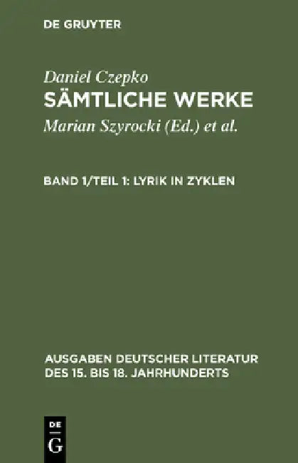 Buy Sämtliche Werke, Band 1/Teil 1, Lyrik in Zyklen (English, Ulrich Seelbach) — BookShops.in