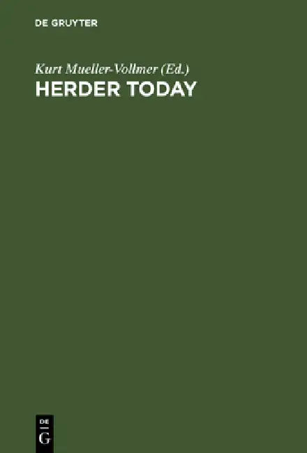 Buy Herder Today (English, Kurt Mueller-Vollmer) — BookShops.in