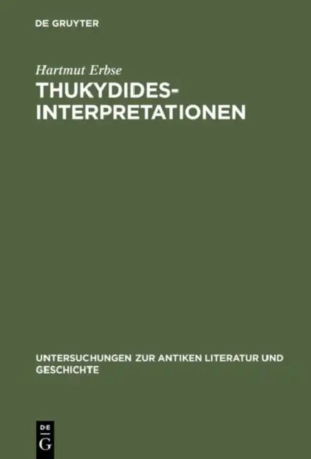 Buy Thukydides-Interpretationen (English, Hartmut Erbse) — BookShops.in