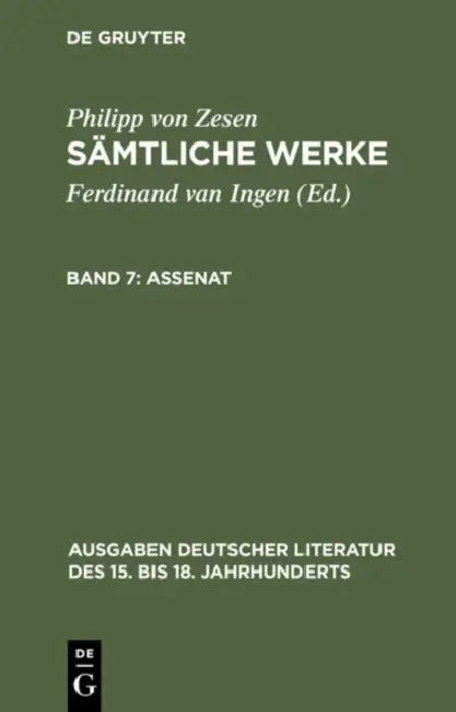 Buy Assenat (English, Philipp Von Zesen | Ferdinand Van Ingen) — BookShops.in