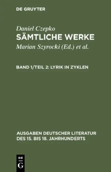 Buy Sämtliche Werke, Band 1/Teil 2, Lyrik in Zyklen (English, Ulrich Seelbach) — BookShops.in