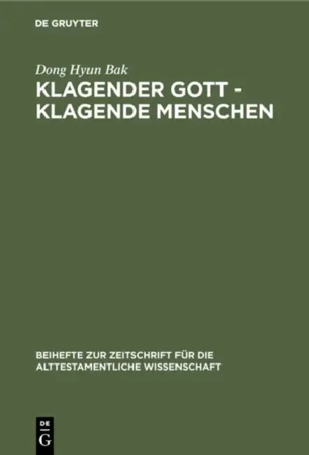 Buy Klagender Gott - klagende Menschen (English, Dong Hyun Bak) — BookShops.in