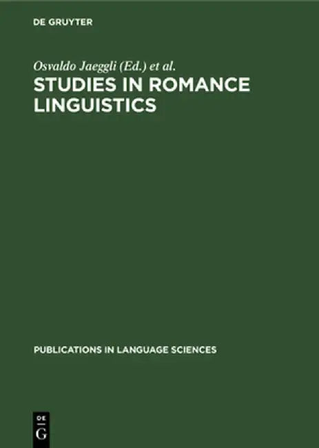 Buy Studies in Romance Linguistics (English, Osvaldo Jaeggli) — BookShops.in