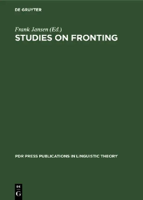 Buy Studies on Fronting (English, Frank Jansen) — BookShops.in