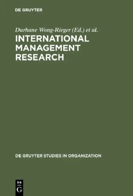 Buy International Management Research (English, Durhane Wong-Rieger | Fritz Rieger) — BookShops.in